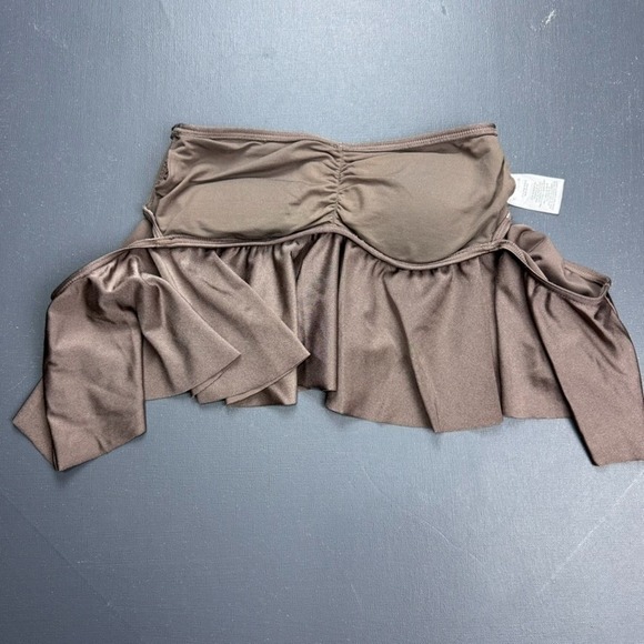 O'Neill Off Shoulder Tan Ruffle Swim Cover Top Women's Medium Stretch Beachwear - Picture 8 of 12